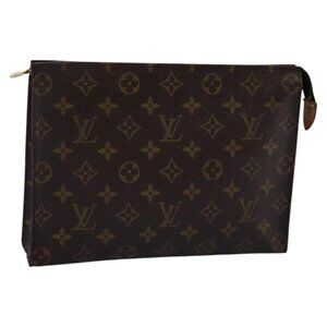 LOUIS VUITTON Monogram Poche Toilette 26 Pouch M47542 LV Auth 112566